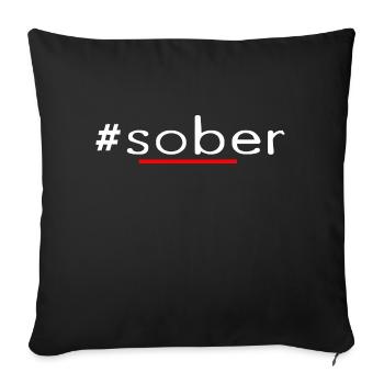 # SOBER Retro Sobriety Designs - Sofa pillowcase 17,3'' x 17,3'' (45 x 45 cm) - black - Front