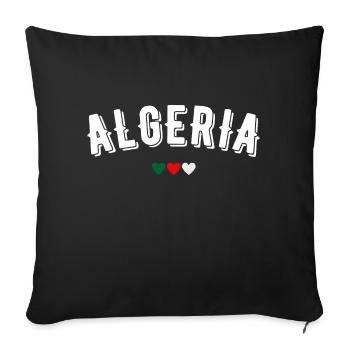 Algeria - Sofa pillowcase 17,3'' x 17,3'' (45 x 45 cm) - black - Front