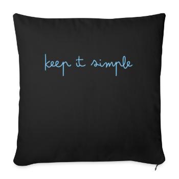 keep it simple - Sofakissenbezug 45 x 45 cm - Schwarz - Vorne