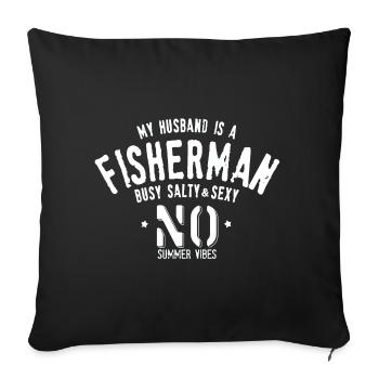 Noirmoutier Fisherman busy salty sexy - Housse de coussin décorative 45 x 45 cm - noir - Devant