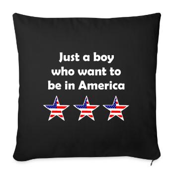 At home in the USA - Sofa pillowcase 17,3'' x 17,3'' (45 x 45 cm) - black - Front