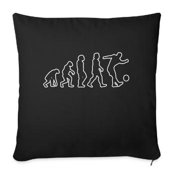 Équipe de football Football Design Joueur de football - Housse de coussin décorative 45 x 45 cm - noir - Devant