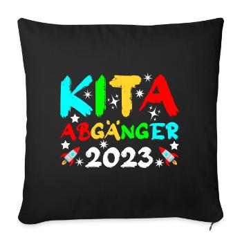 Kita Abgänger 2023 - Sofakissenbezug 45 x 45 cm - Schwarz - Vorne