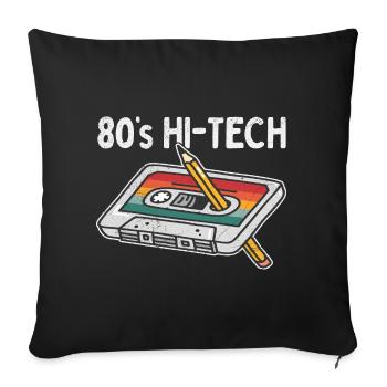 80s 90s Cassette Pen Retro Funny - Sofa pillowcase 17,3'' x 17,3'' (45 x 45 cm) - black - Front