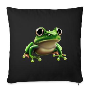 Rain Frog Water Drop Frog - Sofa pillowcase 17,3'' x 17,3'' (45 x 45 cm) - black - Front