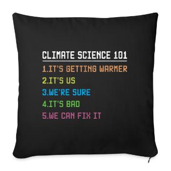 Science March Earth Day Climate Change Scientists - Sofa pillowcase 17,3'' x 17,3'' (45 x 45 cm) - black - Front