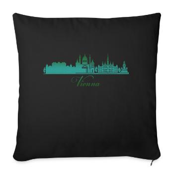 Autriche voyage europe eu vienne alpes tirol aus - Housse de coussin décorative 45 x 45 cm - noir - Devant