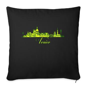 Venedig Italien Venedig Reisen Europa Gondel Venedig - Sofakissenbezug 45 x 45 cm - Schwarz - Vorne