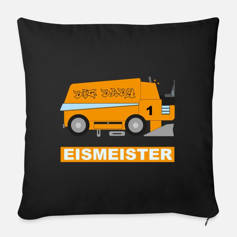 2023 ICE RESURFACER orange - Sofakissenbezug 45 x 45 cm - Schwarz
