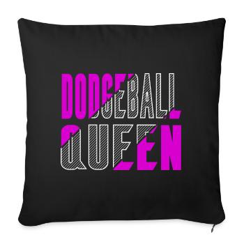 La reine du ballon chasseur - Housse de coussin décorative 45 x 45 cm - noir - Devant