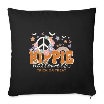 Funny Halloween Saying Hippie Halloween - Sofa pillowcase 17,3'' x 17,3'' (45 x 45 cm) - black - Front