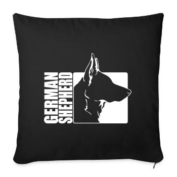 German Shepherd Profile Dogs Dog Dog Sports - Sofa pillowcase 17,3'' x 17,3'' (45 x 45 cm) - black - Front