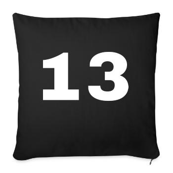 13 - Sofa pillowcase 17,3'' x 17,3'' (45 x 45 cm) - black - Front
