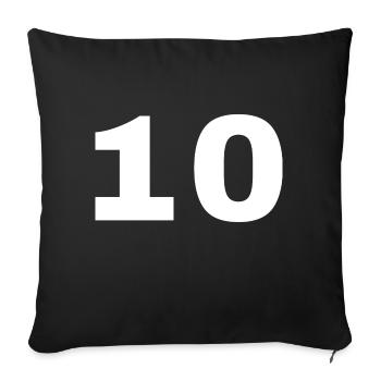 10 - Sofa pillowcase 17,3'' x 17,3'' (45 x 45 cm) - black - Front