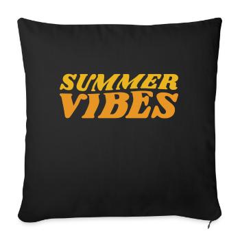 Summer vibes - Sofakissenbezug 45 x 45 cm - Schwarz - Vorne