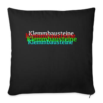 Klemmbau - Sofakissenbezug 45 x 45 cm - Schwarz - Vorne