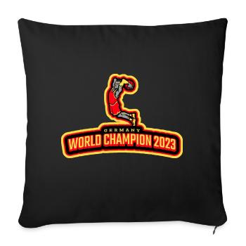Basketball Tshirt World Champion Gift 2023 Dunk - Sofa pillowcase 17,3'' x 17,3'' (45 x 45 cm) - black - Front