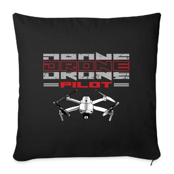 Drohnenpilot Whoop Copter FPV UAS Pilot Drone - Sofa pillowcase 17,3'' x 17,3'' (45 x 45 cm) - black - Front