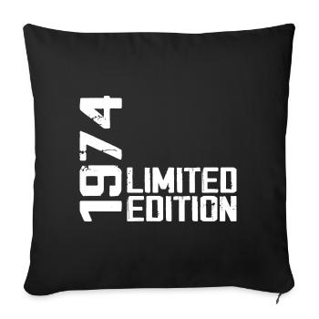 Legendary since 1974 Birthday Gift 1974 - Sofa pillowcase 17,3'' x 17,3'' (45 x 45 cm) - black - Front