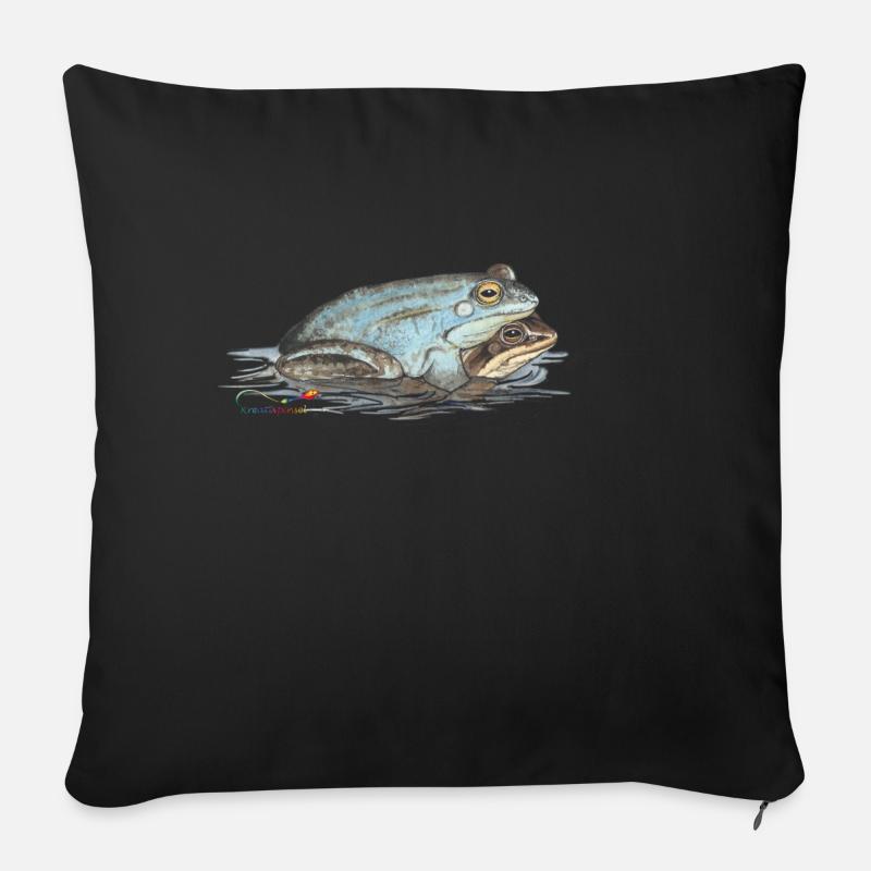 Moorfrosch - Sofakissenbezug 45 x 45 cm - Schwarz