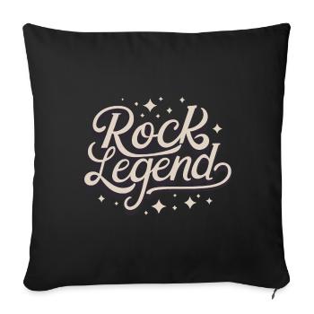 Rock Legend Rock And Roll Music Lovers - Sofa pillowcase 17,3'' x 17,3'' (45 x 45 cm) - black - Front