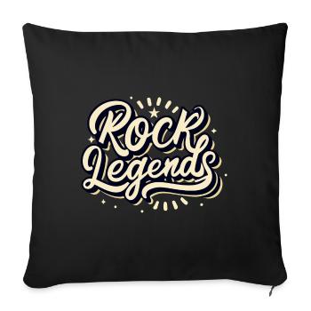 Rock Legends Rock And Roll Music Lovers - Sofa pillowcase 17,3'' x 17,3'' (45 x 45 cm) - black - Front