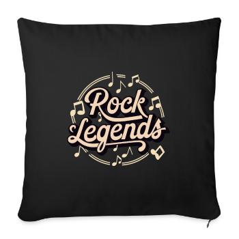 Rock Legends Rock And Roll Music Lovers - Sofa pillowcase 17,3'' x 17,3'' (45 x 45 cm) - black - Front