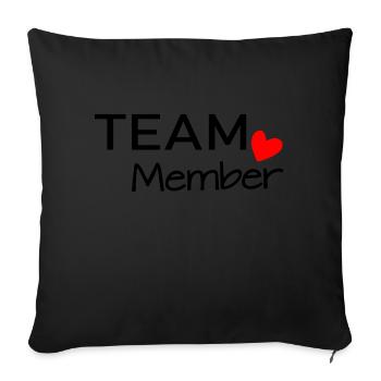 Team Member - Sofa pillowcase 17,3'' x 17,3'' (45 x 45 cm) - black - Front