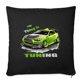 Tuning Car - Sofa pillowcase 17,3'' x 17,3'' (45 x 45 cm) - black - Front