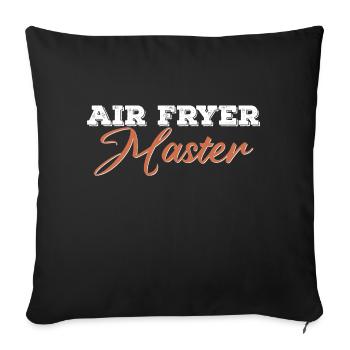 Artisanat culinaire du maître de la friteuse à air - Housse de coussin décorative 45 x 45 cm - noir - Devant