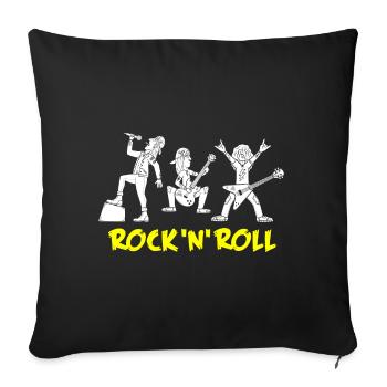 Retro Rock 'n' Roll Music Band Design - Sofa pillowcase 17,3'' x 17,3'' (45 x 45 cm) - black - Front