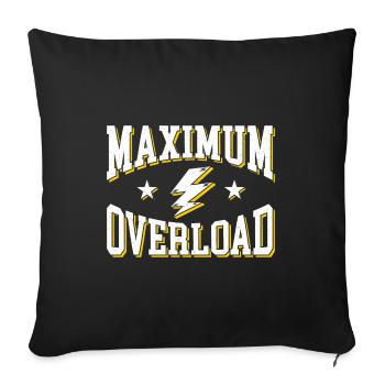 Maximum Overload Bold Retro Print - Sofa pillowcase 17,3'' x 17,3'' (45 x 45 cm) - black - Front