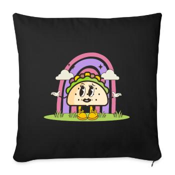 taco - Sofa pillowcase 17,3'' x 17,3'' (45 x 45 cm) - black - Front