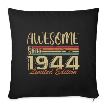 Legends Were Born In 1944 Vintage 1944 - Sofa pillowcase 17,3'' x 17,3'' (45 x 45 cm) - black - Front
