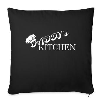 DADDY´s KITCHEN - Sofakissenbezug 45 x 45 cm - Schwarz - Vorne
