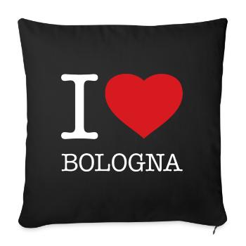 I LOVE BOLOGNA - Sofa pillowcase 17,3'' x 17,3'' (45 x 45 cm) - black - Front