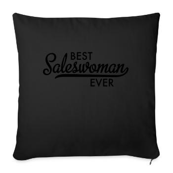 Saleswoman - Sofa pillowcase 17,3'' x 17,3'' (45 x 45 cm) - black - Front