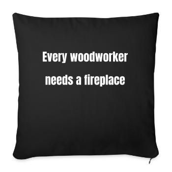 Forester Funny Carpenter Birthday Present - Sofa pillowcase 17,3'' x 17,3'' (45 x 45 cm) - black - Front