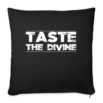 Profil de saveur Plaisir culinaire - Housse de coussin décorative 45 x 45 cm - noir - Devant