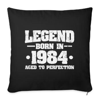 Légende depuis 1984 Vintage Born Anniversaire - Housse de coussin décorative 45 x 45 cm - noir - Devant