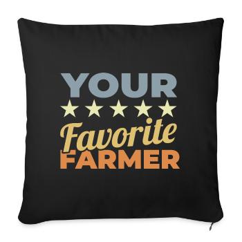 Bester Landwirt - Sofakissenbezug 45 x 45 cm - Schwarz - Vorne