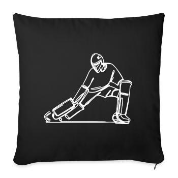 Field Hockey Goalkeeper - Sofa pillowcase 17,3'' x 17,3'' (45 x 45 cm) - black - Front