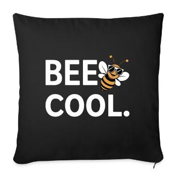 Abeille : Drôle de dicton pour les apiculteurs, les apiculteurs - Housse de coussin décorative 45 x 45 cm - noir - Devant