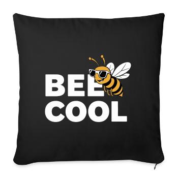 Abeilles : Drôle de dicton pour les apiculteurs, apiculteurs - Housse de coussin décorative 45 x 45 cm - noir - Devant
