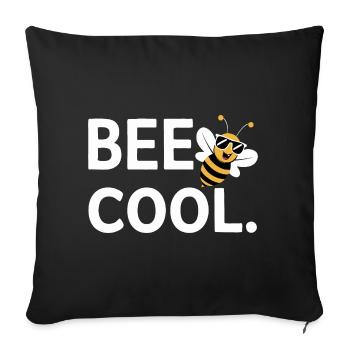 Abeilles : Drôle de dicton pour les apiculteurs, apiculteurs - Housse de coussin décorative 45 x 45 cm - noir - Devant