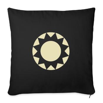 Abstract Sun Sunshine Abstract Art - Sofa pillowcase 17,3'' x 17,3'' (45 x 45 cm) - black - Front
