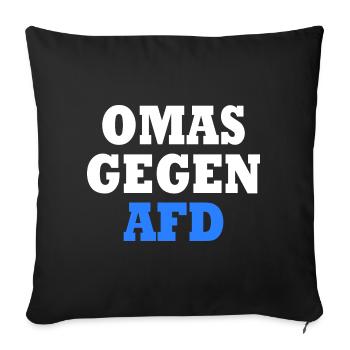 Grannies against afd - Sofa pillowcase 17,3'' x 17,3'' (45 x 45 cm) - black - Front