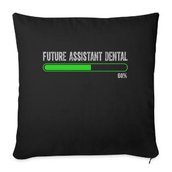 Future Vintage Retro Assistant Dental Surgery - Sofa pillowcase 17,3'' x 17,3'' (45 x 45 cm) - black - Front