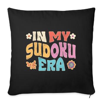 à l’époque du Sudoku - Housse de coussin décorative 45 x 45 cm - noir - Devant