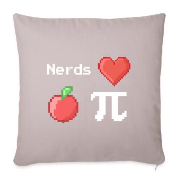 Les nerds adorent Apple Pi Pi Pi Dictons Math Pixel - Housse de coussin décorative 45 x 45 cm - taupe clair - Devant
